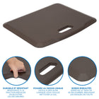 Mount-It! - Tapis anti-fatigue, 18 po x 22 po, Marron-Idéal pour tout poste de travail assis-debout, cuisine, établi ou tout autre endroit où l'on doit rester debout pendant de longues périodes