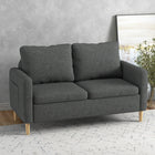 HOMCOM - Canapé loveseat 56 po pour chambre avec poches latérales - gris-Peut être placé n'importe où, du salon, à la chambre, jusqu'au bureau à domicile 