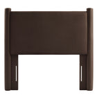 Modway - Rael Performance Velvet Tête de lit jumelée, Marron chocolat-Assemblée requise