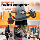 Gyrocopters - Trottinette électrique Flash 6.0 pour adultes et adolescents - Vitesse 30 km/h - Autonomie 30 km - 350 W - Noir-Restez informé grâce à l'écran LED interactif qui affiche en temps réel votre vitesse, le mode sélectionné et le niveau de batterie. En conditions de faible luminosité, les phares LED puissants intégrés offrent une visibilité optimale, garantissant une conduite en toute sécurité de l'aube au crépuscule