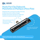Davis Group - Planchettes à pince transparentes, format lettre, 9 po l x 12 po H – Bleues - 6 par paquet-Bleu transparent