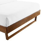 Modway - Billie Bois Cadre de lit plateforme Queen, Noyer-Rubberwood Legs