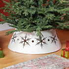 HOMCOM - Col de Sapin de Noël de 26 po avec Motifs de Flocons de Neige-L'acier électrophorétique assure la résistance à la rouille 