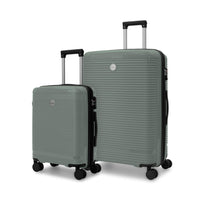 Swiss Mobility - Ensemble de Valise 2 Morceaux à Coque Rigide de la collection Rhodes- Vert-Fabriqué en polypropylène léger et résistant
