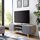 Modway - Tread 59 po Meuble TV, Gris naturel-Noyer ou en bois naturel