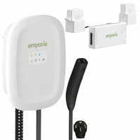 Emporia - Chargeur pour véhicule électrique NACS/TESLA Classic niveau 2 avec prise NEMA 40 A et ensemble de gestion de charge biphasée Vue 3 - Blanc-Gestion de charge powersmart ajuste automatiquement le taux de recharge ev pour maintenir consommation électrique dans les limites du système tout en permettant somme des disjoncteurs dépasser capacité panneau