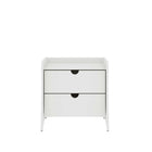 Manhattan Comfort - Table de nuit Coney 19,68" style mid-century moderne - Blanc-Table de chevet Mid-Century Modern pour chambre