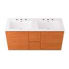 Modway - Scenic Double support mural de 48" Vanette de salle de bain - Blanc cerise-Tiroirs à extension complète
