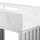 Modway - Gridiron 30" Vanette de salle de bain - Argent blanc-Matchs non inclus