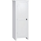 HOMCOM - Armoire de cuisine 48 po avec porte de grange - blanc-Disposition à quatre niveaux maximise le stockage vertical 