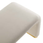 Modway - Koda Performance Velvet Banc long de la chute d’eau - Brass Almond-8