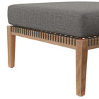 Modway - Clearwater Terrasse extérieure Bois de teck Ottoman in Graphite gris-Épingles de pied non marquées