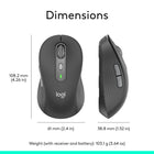 Logitech - Signature Plus M750 souris sans fil pour les mains de petite et moyenne taille - Graphite -Entièrement compatible avec Windows 11
