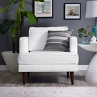 Modway - Agile Tissu rembourré Fauteuil - Blanc-Capsules de pied non marquées