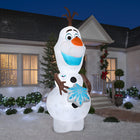 GEMMY - Olaf de Noël gonflable avec flocon de neige - 131 po x 47 po-Comprend des piquets et des attaches