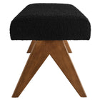 Modway - Lyra 63" Boucle Tapis Banc - Noir-Conception polyvalente