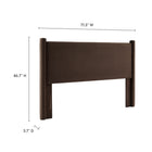 Modway - Rael Performance Velvet Tête de lit Queen, Marron chocolat-6