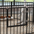 PawHut - Parc à chiens robuste 6 panneaux avec porte pour petits chiens-Utilisation extérieure ou intérieure, si en intérieur, il est préférable d'ajouter un tapis en dessous