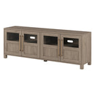 Hudson&Canal - Meuble TV Holbrook pour téléviseurs jusqu'à 75" - Chêne gris vieilli-Le dessus a une capacité de poids de 75 lb, les étagères inférieures peuvent supporter 25 lb chacune