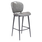 Zuo - Terrence Tabouret de bar - Gris vintage-Assise rembourrée avec capitonnage
