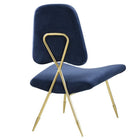 Modway - Ponder Performance Velvet Chaise longue - Marine-Pattes de cure-dent du milieu du siècle