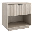 Hudson&Canal - Table de nuit Karten de 24 po - Blanc aulne-Design contemporain moderne pour votre chambre, votre suite d'invités ou partout où vous avez besoin d'un peu de rangement supplémentaire