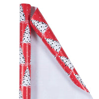  JAM PAPER - Papier cadeau de Noël - 76 cm x 7,6 m - Sapins de Noël peints-Motif : Sapins de Noël peints, Superficie : 25 pi²