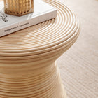 Modway - Tavi Sablier Rotin naturel Table d’appoint ronde - Naturel-Entièrement assemblé