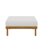 Modway - Wren Terrasse extérieure Bois de teck Ottoman in Voile naturelle-7