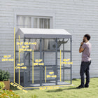 PawHut - Grand catio 81 po H avec plancher pour empêcher les évasions, nettoyage facile-Peut accueillir 2 à 4 chats, idéal pour les foyers avec plusieurs chats 