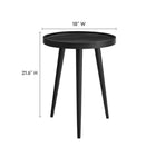Modway - Chiro Bois rond Table d’appoint - Noir-Bois massif de manguier
