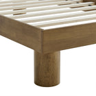 Modway - Runa Bois Lit à plateforme jumelle, Chêne français-Capacité de poids : 794 lb.