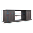 Manhattan Comfort - Meuble TV traditionnel Franklin 60 po - Marron-Caractéristiques : magnifique panneau de porte encadré avec socle plinthe