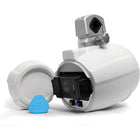 SoundExtreme - ExtremeTower Speakers TBB8 - 2 haut-parleurs de tour amplifiés Bluetooth à piles - blancs-Imperméable et résistant aux rayons uv: Lavez les haut-parleurs de la tour avec un boyau, respectez les normes internationales IPX7, ne vous inquiétez pas avec l’eau salée, l’eau douce, la boue, le sable ou la neige; PP protégé contre les rayons UV et woofer à fibres de carbone avec cadre en caoutchouc santoprène; Enceintes ASA avec 316 vis en acier inoxydable et supports en alliage d’aluminium