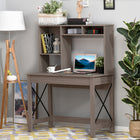 HOMCOM - Bureau d'ordinateur avec rangement - 41,3 po L x 19,7 po l x 54,1 po H - marron-Finition marron et lignes épurées offrent une esthétique moderne