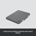 Logitech - Étui clavier Rugged Folio pour iPad A16/ 10.9" (10e génération) - Anglais - Graphite-Utilise un emballage responsable à base de papier certifié FSC