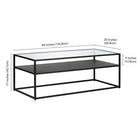 Hudson&Canal - Table basse rectangulaire Ada 46"L - Bronze noirci-9