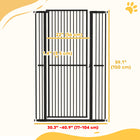 PawHut - Barrière pour Chat Extra Haute 59" L, Porte pour Animal 30"-41" - Noir-Facile à assembler, avec options de montage par pression ou perçage