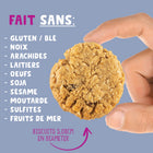 Allergy Smart - Biscuits - Avoine et Raisins Sec - 28g - 40 Pack-Mélange De Farine Sans Gluten (farine D’avoine, Flocons D’avoine), Sucres (cassonade*, Sirop D’érable, Sucre Inverti*, Sirop De Tapioca), Shortening Durable Du Palmier, Raisin Sec*, Extrait De Vanille, Arôme De Vanille, Cannelle*, Poudre À Pâte Sans Aluminum, Sel D’himalaya, Bicarbonate De Soude Sans Aluminum.
*ingrédients Biologique