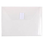 JAM Paper Enveloppes avec fermeture velcro pour des documents taille fiche, 5 1/2 x 7 1/2 po, transparent, 24/paquet-Transparent