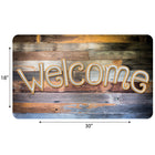 Ashley Productions - The Original Fun Mat - Tapis de Bienvenue - 18" x 30" - Bois Récupéré Bienvenue-Antidérapant et durable : Le support en caoutchouc robuste garantit la sécurité et la durabilité, idéal pour les zones à fort passage.
