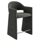 Modway - Talia 37 pouces Tissu rembourré Tabouret de comptoir - Fusain-Tissu rembourré