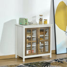 HOMCOM - Buffet de cuisine 31,5 po L - blanc-Peut être utilisé comme table basse, meuble bar, desserte de salle à manger ou meuble TV 