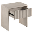 Hudson&Canal - Table de chevet Kenslow 24 po - Blanc aulne-Nettoyer avec un chiffon doux et sec, sans produits chimiques agressifs ni produits de nettoyage abrasifs
