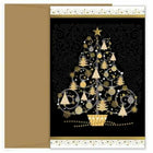 JAM Paper - Ensemble de cartes de Noël et enveloppes assorties, 7 6/7 po x 5 5/8 po, arbre d'arbres, paquet de 18-Conception d'arbre d'arbres
