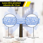 Gritt Commercial - Lave-vitres pivotant robuste de 14 po - Usage commercial-Idéal pour un nettoyage intensif des vitres