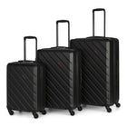 Swiss Mobility - Ensemble de 3 valise rigide ABS - Noir-en ABS résistant