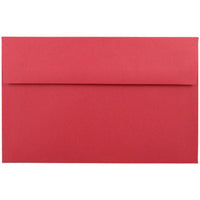 JAM Paper - Enveloppes d'invitation colorées A10 - 6 x 9,5 - rouge recyclé - Paquet de 50-Nos enveloppes sont fabriquées à partir de 30 % de papier recyclé de 24 lb et comportent une fermeture en gomme à rabat droit avec une finition lisse