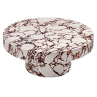 Modway - Alora Intérieur - Terrasse extérieure Rond de béton Table basse - Marbre rouge-7