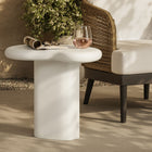 Modway - Elowen Terrasse extérieure Pierre Table d’appoint, Blanc-Utilisation intérieure et extérieure